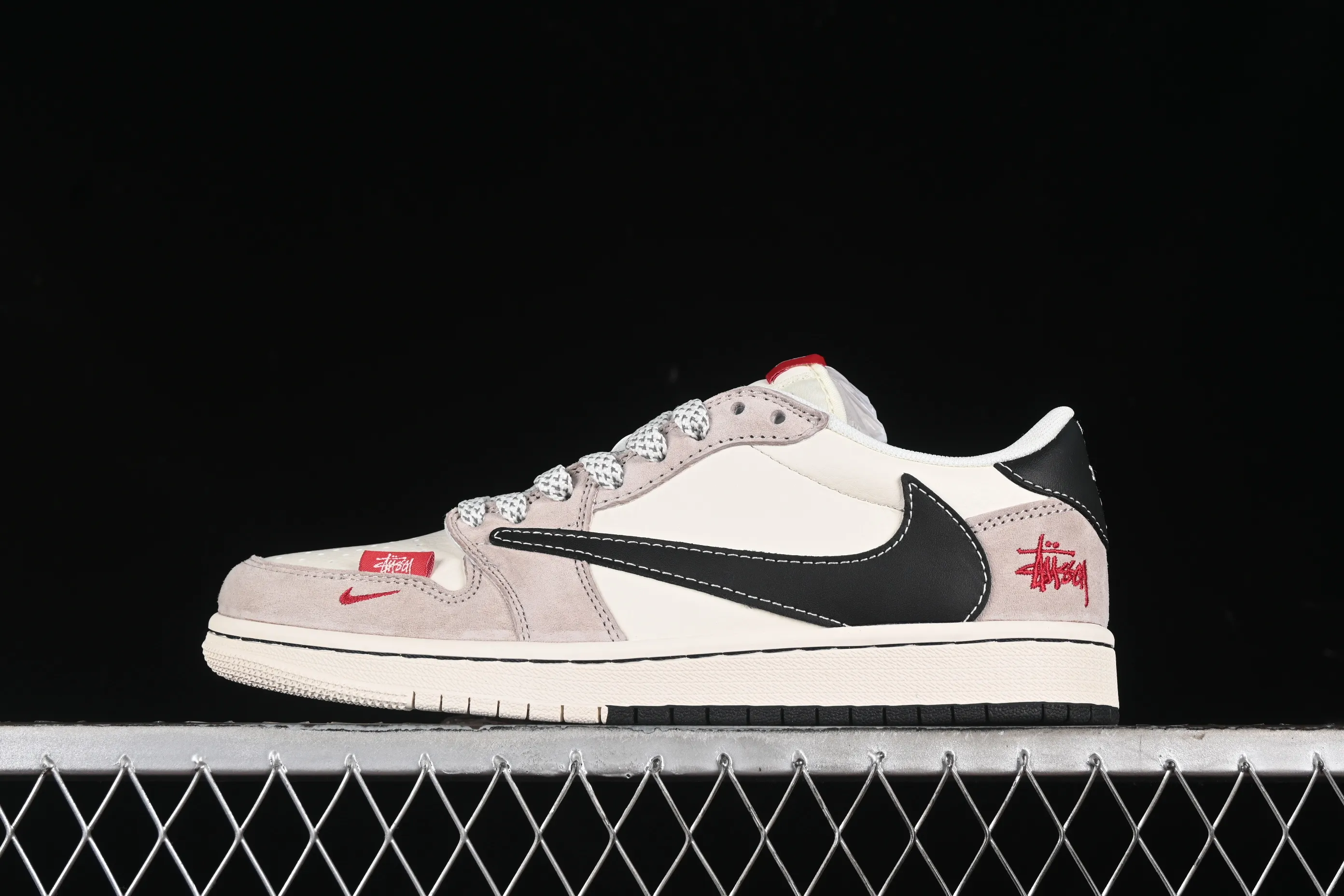 All categories Air Jordan Jordan series basketball shoes Air Jordan 1 Low High-end customized low-top sneakers Travis Scott x Fragment Design x Air Jordan 1 Low OG SP AJ1 Joe 1 Stussi joint-light coffee black hook low-top cultural casual sneakers SJ2068-131